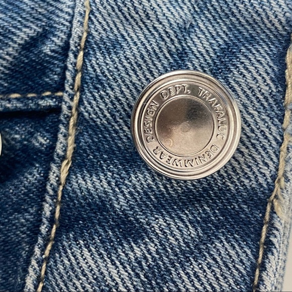 Zara TRF Collection Distressed Mini Skirt Size Small - Picture 6 of 7